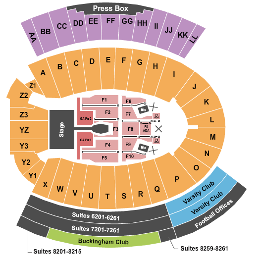 Camp Randall Stadium Morgan Wallen Seating Chart